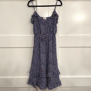 Ruffled tiered midi dress!